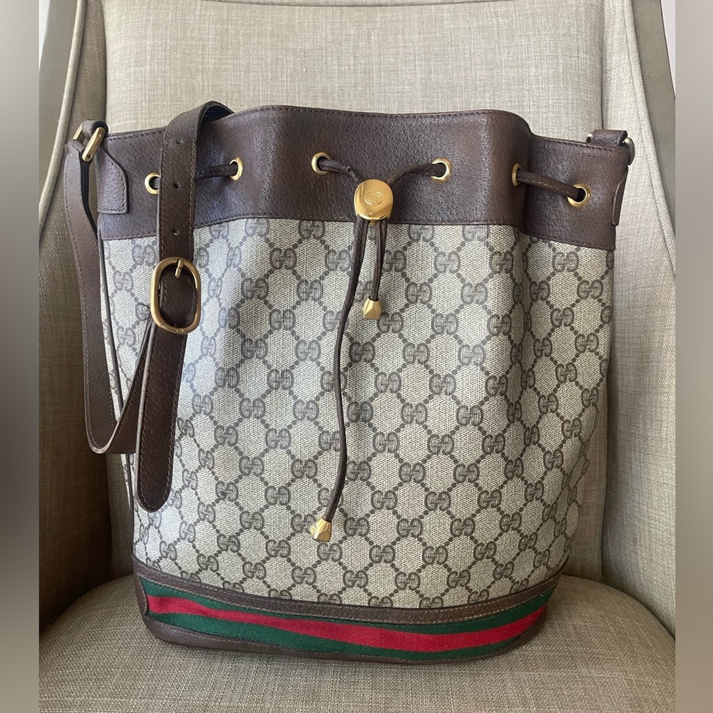 Gucci Brown and Cream Crossbody Bag